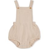 Hellobaby Erkek Bebek Salopet Düğmeli Bisiklet Yaka Atlet Lastikli - Bej - 6 - 9 Ay