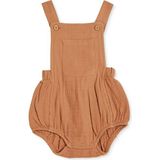 Hellobaby Erkek Bebek Salopet Düğmeli Bisiklet Yaka Atlet Lastikli - Kahverengi - 1 - 3 Ay