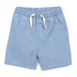 HelloBaby Erkek Bebek Şort Denim Cosmic Line Reçme Paça Mavi -