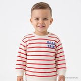 Hellobaby Erkek Bebek Sweatshirt Araba Baskılı Bisiklet Yaka Long Sleeve - Kırmızı - 4 - 5 Yaş