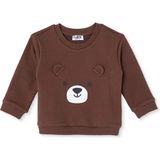 Hellobaby Erkek Bebek Sweatshirt Ayı Baskılı Bisiklet Yaka Long Sleeve - Kahverengi - 4 - 5 Yaş