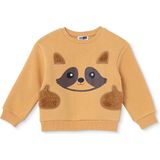 Hellobaby Erkek Bebek Sweatshirt Hayvan Baskılı Bisiklet Yaka Long Sleeve - Hardal - 18 - 24 Ay