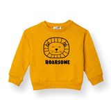 HelloBaby Erkek Bebek Sweatshirt Hayvan Baskılı Bisiklet Yaka Uzun Kol - Sarı