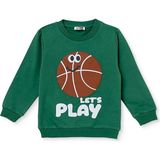 Hellobaby Erkek Bebek Sweatshirt Slogan Baskılı Bisiklet Yaka Uzun Kol - Yeşil - 4 - 5 Yaş