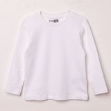 HelloBaby Erkek Bebek Tişört Bisiklet Yaka Long Sleeve - Beyaz