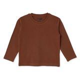 HelloBaby Erkek Bebek Tişört Bisiklet Yaka Long Sleeve - Kahverengi