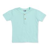 HelloBaby Erkek Bebek Tişört Düğmeli Hakim Yaka Short Sleeve - Mint