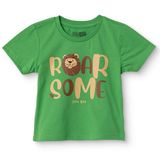HelloBaby Erkek Bebek Tişört Hayvan Baskılı Bisiklet Yaka Short Sleeve - Yeşil