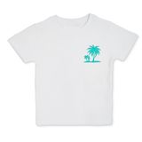 HelloBaby Erkek Bebek Tişört Palmiye Baskılı Bisiklet Yaka Short Sleeve - Ekru