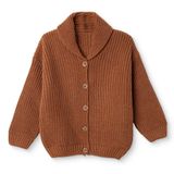 HelloBaby Erkek Bebek Triko Hırka V Yaka Long Sleeve - Açık Kahverengi
