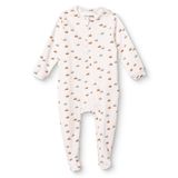 HelloBaby Erkek Bebek Tulum Araba Baskılı Fermuarlı Bisiklet Yaka Uzun Kol Patikli - Kahverengi