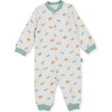 Hellobaby Erkek Bebek Tulum Çıtçıtlı Bisiklet Yaka Uzun Kol Patikli - Ekru - 1 - 3 Ay