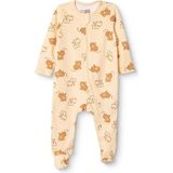 Hellobaby Erkek Bebek Tulum Hayvan Baskılı Fermuarlı Bisiklet Yaka Uzun Kol Patikli - 3 - 6 Ay
