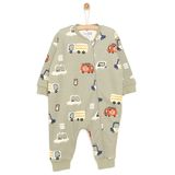HelloBaby Erkek Bebek Uyku Tulumu 1 Tog Fermuarlı Bisiklet Yaka Uzun Kol Patiksiz Paça