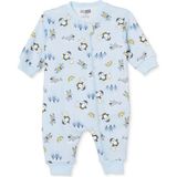 Hellobaby Erkek Bebek Uyku Tulumu Hayvan Baskılı Fermuarlı Bisiklet Yaka Uzun Kol Ribanalı - Mavi - 2 - 3 Yaş