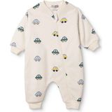 Hellobaby Erkek Bebek Uyku Tulumu Taşıtlar Baskılı Fermuarlı Bisiklet Yaka Uzun Kol Ribanalı - Ekru - 2 - 3 Yaş