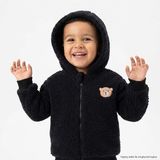 Hellobaby Erkek Bebek Welsoft Mont Hayvan Baskılı Fermuarlı Kapüşonlu Long Sleeve - Siyah - 4 - 5 Yaş