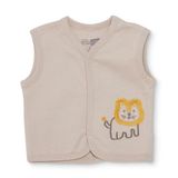 HelloBaby Erkek Bebek Yelek Hayvan Baskılı Çıtçıtlı V Yaka Atlet