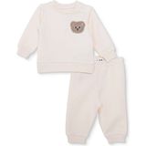 Hellobaby Erkek Bebek Yenidoğan Sweatshirt-Patiksiz Alt Iki Iplik Bisiklet Yaka Uzun Kol Ribanalı Paça - Bej - 6 - 9 Ay