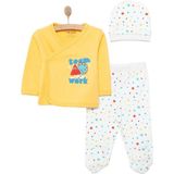 HelloBaby Erkek Zıbın-Şapka-Patikli Alt Erkek Bebek