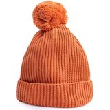 HelloBaby HelloBaby %100 Pamuk Ponponlu Unisex Triko Bere Unisex - Standart - Mercan