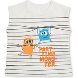 Hellobaby Hellobaby Erkek Bebek Atlet Tshirt Çizgili Bisiklet Yaka Atlet - Ekru - 6 - 9 Ay