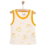 HelloBaby HelloBaby Erkek Bebek Atlet Tshirt Palmiyeli Basic Bisiklet Yaka