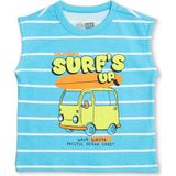Hellobaby Hellobaby Erkek Bebek Atlet Tshirt Taşıtlar Bisiklet Yaka Atlet - Açık Mavi - 18 - 24 Ay