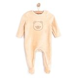 HelloBaby HelloBaby Erkek Bebek Kadife Patikli Tulum Hayvan Baskılı Bisiklet Yaka Uzun Kol