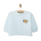 HelloBaby HelloBaby Erkek Bebek Kapitone Hırka Hayvan Baskılı Çıtçıtlı Bisiklet Yaka Uzun Kol