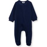 Hellobaby Hellobaby Erkek Bebek Patikli Tulum Fermuarlı Crew Neck Uzun Paça Uzun Kol - Koyu Mavi - 6 - 9 Ay