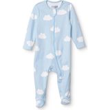 Hellobaby Hellobaby Erkek Bebek Patikli Tulum Gökyüzü Fermuarlı Bisiklet Yaka Uzun Paça Uzun Kol - Açık Mavi - 0 - 1 Ay