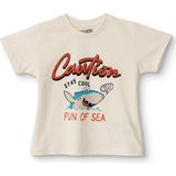 Hellobaby Hellobaby Erkek Bebek Tshirt Hayvan Baskılı Bisiklet Yaka Kısa Kol - Ekru - 6 - 9 Ay