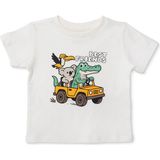 Hellobaby Hellobaby Erkek Bebek Tshirt Hayvan Baskılı Bisiklet Yaka Kısa Kol - Ekru - 9 - 12 Ay