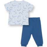 Hellobaby Hellobaby Erkek Bebek Tshirt-Patiksiz Alt Hayvan Baskılı Çıtçıtlı Bisiklet Yaka Uzun Paça Kısa Kol - Yenidoğan - Mavi