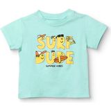 Hellobaby Hellobaby Erkek Bebek Tshirt Plaj Baskılı Bisiklet Yaka Kısa Kol - Mint - 6 - 9 Ay