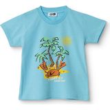 Hellobaby Hellobaby Erkek Bebek Tshirt Taşıtlar Bisiklet Yaka Kısa Kol - Mavi - 6 - 9 Ay