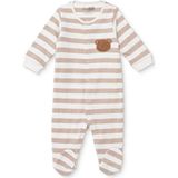 Hellobaby Hellobaby, Erkek, Patikli Tulum, Hayvan Baskılı, Fermuarlı, Bisiklet Yaka, Uzun, Uzun Kol - Bej - 1 - 3 Ay