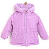 HelloBaby HelloBaby Kapüşonlu Mont Kız Bebek - Lila - 2 Yaş