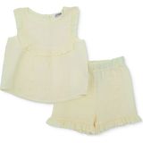 Hellobaby Hellobaby Kız Bebek Bluz-Şort Bisiklet Yaka Kısa Paça Atlet - Sarı - 18 - 24 Ay