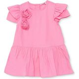 Hellobaby Hellobaby Kız Bebek Elbise Çiçek Baskılı Flower Garden Bisiklet Yaka Kısa Kol - 2 - 3 Yaş - Pembe