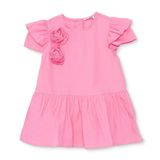 HelloBaby HelloBaby Kız Bebek Elbise Çiçek Baskılı Flower Garden Bisiklet Yaka Kısa Kol