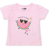 Hellobaby Hellobaby Kız Bebek Tshirt Meyve Baskılı Bisiklet Yaka Kısa Kol - Pembe - 3 - 6 Ay