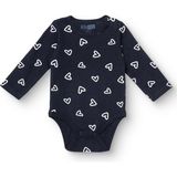 Hellobaby Hellobaby Kız Bebek Uzun Kol Body Kalp Baskılı Çıtçıtlı Çıtçıtlı Yaka Uzun Kol - Siyah - 1 - 2 Yaş