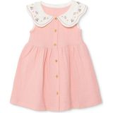 Hellobaby Hellobaby, Kız, Elbise, Çiçek Baskılı, Düğmeli, Vintage Girl, Bebe Yaka, Kısa Paça, Atlet - 18 - 24 Ay - Pembe