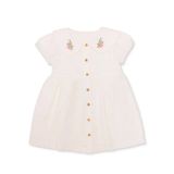 HelloBaby HelloBaby, Kız, Elbise, Çiçek Baskılı, Düğmeli, Vintage Girl, Bebe Yaka, Kısa Paça, Kısa Kol