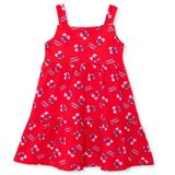 HelloBaby HelloBaby, Kız, Elbise, Kiraz Baskılı, Düğmeli, Cherry, Modelli Yaka, Kısa Paça, İp Askılı