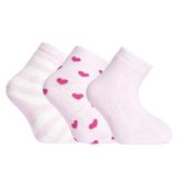 HelloBaby Kız 3lü Havlu Çorap Bebek - Pembe