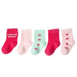 HelloBaby Kız 5'li Soket Çorap Bebek - Pembe