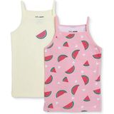 Hellobaby Kız Bebek 2li Atlet Çiçek Baskılı Bisiklet Yaka Atlet - 3 - 4 Yaş - Pembe